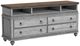 Flexsteel® Plymouth Distressed Graywash Entertainment Base with Medium Brown Top-0