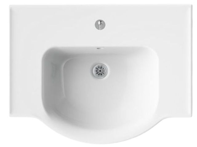 Kohler Veer® White 24" Square Pedestal Bathroom Sink-1