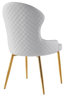 Mazin Furniture Venus Gold/White Side Chair-3