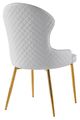 Mazin Furniture Venus Gold/White Side Chair-3