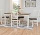 Powell® Hamilton 5-Piece Bronze/Medium Cherry/Taupe Pub Swivel Table Set-1