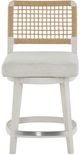 Universal Explore Home™ Oasis White Shoreline Swivel Counter Stool-2