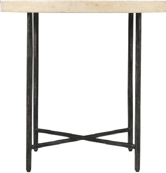 Hooker® Furniture Driftwood Beige Side Table with Gray Base-2