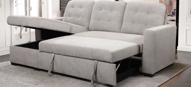 American Wholesale Furniture Turlock 2-Piece Gray Left-Arm Facing Sectional and Chaise-1