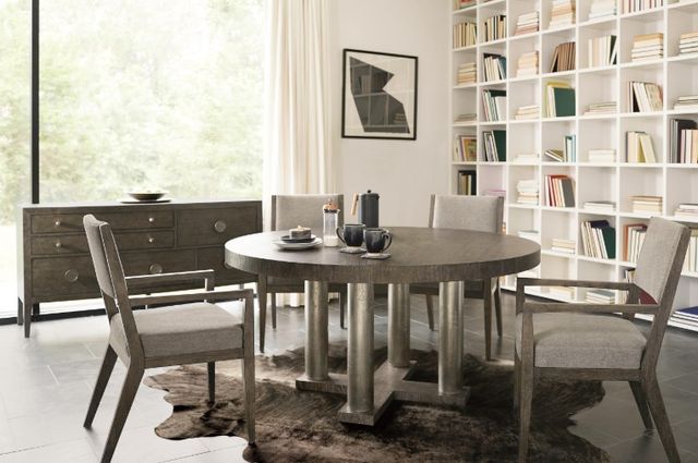 Bernhardt Linea Cerused Charcoal/Gray Arm Chair-1
