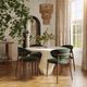TOV Furniture Zinea Brown/Forest Green Dining Chair-1