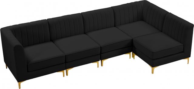 Meridian Furniture Alina Black Velvet Modular Sectional-3