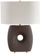 Uttermost® Geno Coffee Espresso Matte Concentric Ribbed Table Lamp-2