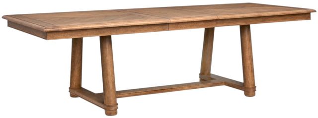 Magnussen Home® Woodward Dark Clove Brown Trestle Dining Table-2