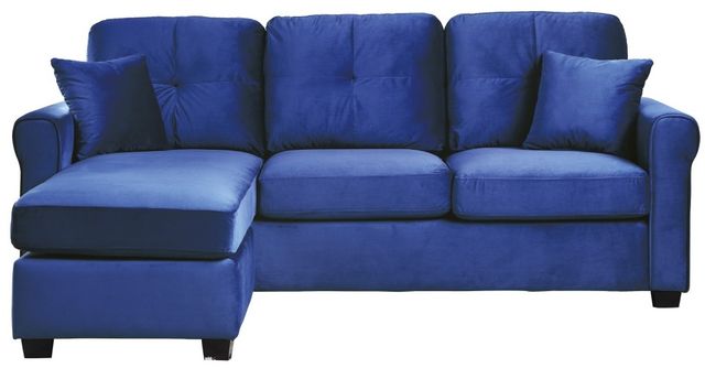 Mazin Furniture Monty 2-Piece Navy Reversible Sofa Chaise Sectional-3