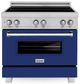ZLINE 36" Blue Gloss Freestanding Induction Range-0
