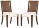 Flexsteel® Lincoln 2-Piece Beige/Walnut Upholstered Dining Side Chairs-0