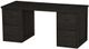 Crate Designs™ Furniture Espresso Lacquer Top Desk-0