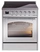 Ilve® Nostalgie II Noblesse 30'' Stainless Steel Pro Style Induction Range with Chrome Trim-0