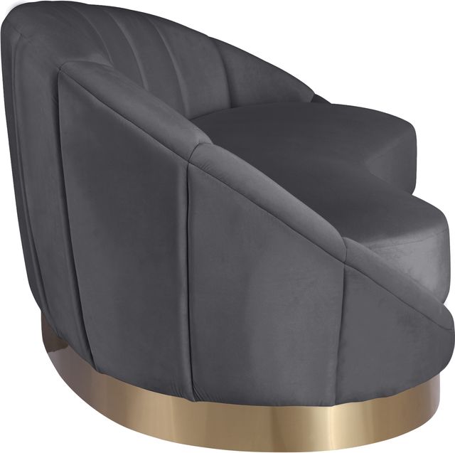 Meridian Furniture Shelly Grey Velvet Chaise-2