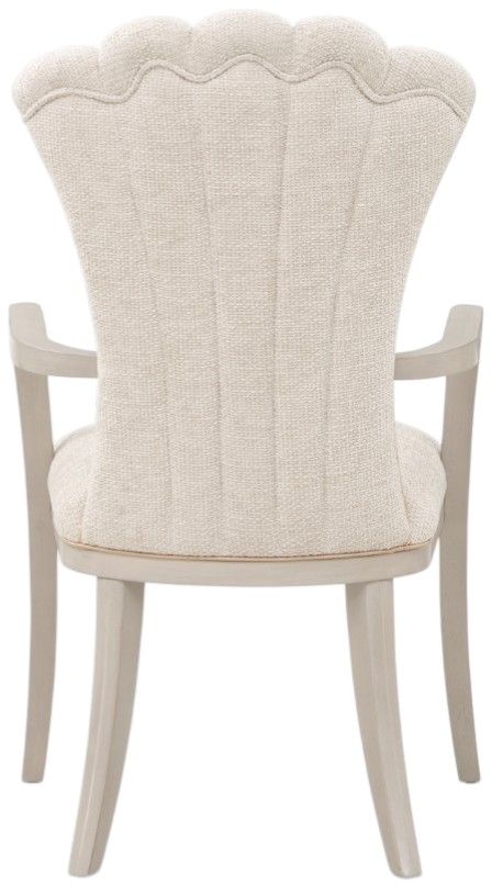 Michael Amini® Fantosini Silver Leaf Dining Arm Chair-4