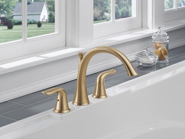 Delta Lahara® Champagne Bronze Roman Tub Trim-1