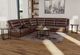 Emerald Home Duluth 6-Piece Brown Dual Power Reclining Sectional-1