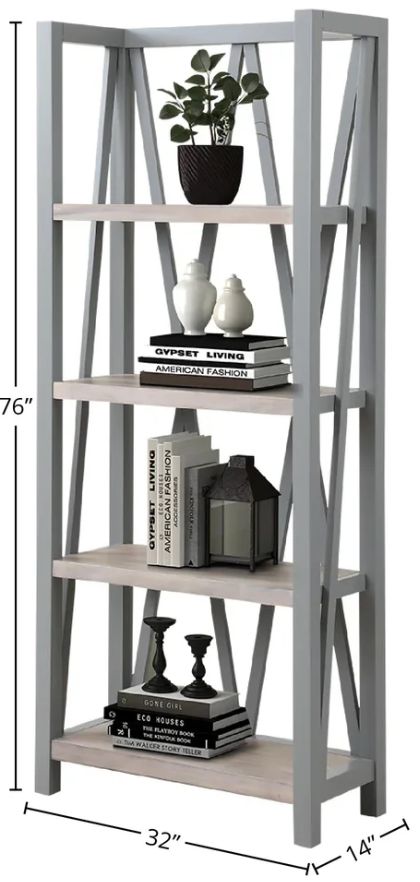 Parker House® Americana Modern Dove Etagere Bookcase-2