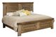 International Furniture Direct Montana Brown California King Panel Bed-0