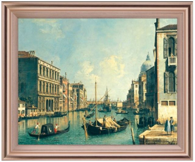 Classy Living Canal Serenity Scene Wall Art-0