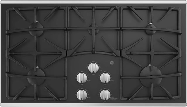 GE® 36" Stainless Steel Gas Cooktop-0