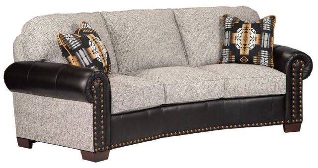 Marshfield Furniture Baldwin (Leather) Black/Light Gray Conversation Sofa-0