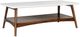 Northfield Living Parker White Coffee Table with Pecan Base-0