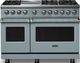 Viking® 5 Series 48" Novembery Sky Pro Style Dual Fuel (NG) Range with Polished Chrome Trim-0