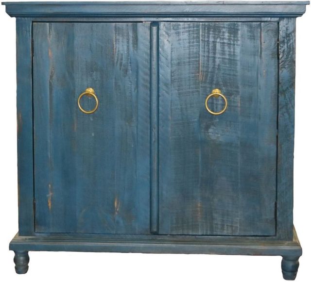 Million Dollar Rustic Ocean Blue 2 Door Console Table-0