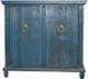 Million Dollar Rustic Ocean Blue 2 Door Console Table-0