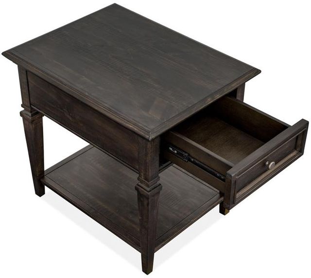 Magnussen Home® Calistoga Weathered Charcoal End Table-3