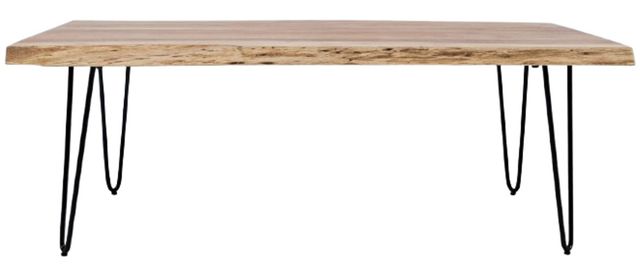 Jofran Inc. Nature's Edge Natural Coffee Table with Black Base-1