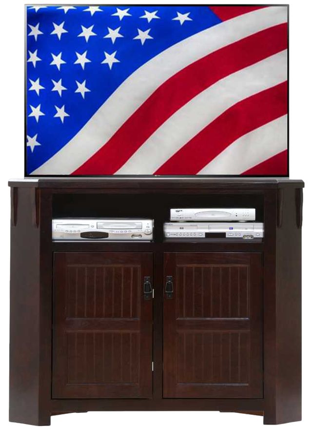 American Heartland Manufacturing Poplar 50" 2-Door Tall Corner TV Stand-1