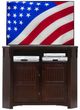 American Heartland Manufacturing Poplar 50" 2-Door Tall Corner TV Stand-1