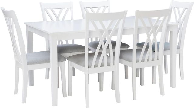 Powell® Starla 7-Piece Gray/White Dining Set-0