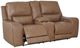 Signature Design by Ashley® Silverbrooke Caramel Power Reclining Loveseat with Console and Adjustable Headrest-2