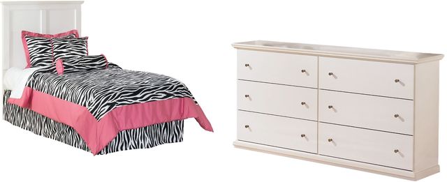 Signature Design by Ashley® Bostwick Shoals 2-Piece White Twin Panel Bed Set-0