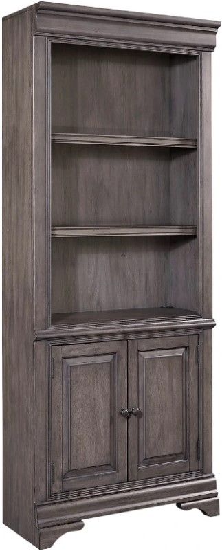 aspenhome® Sinclair Ash Gray 2-Door Bookcase-0