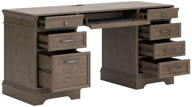 Signature Design by Ashley® Janismore Weathered Grey Credenza-2