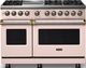 Viking® 5 Series 48" Blush Pro Style Dual Fuel (NG) Range with Brushed Brass Trim-0