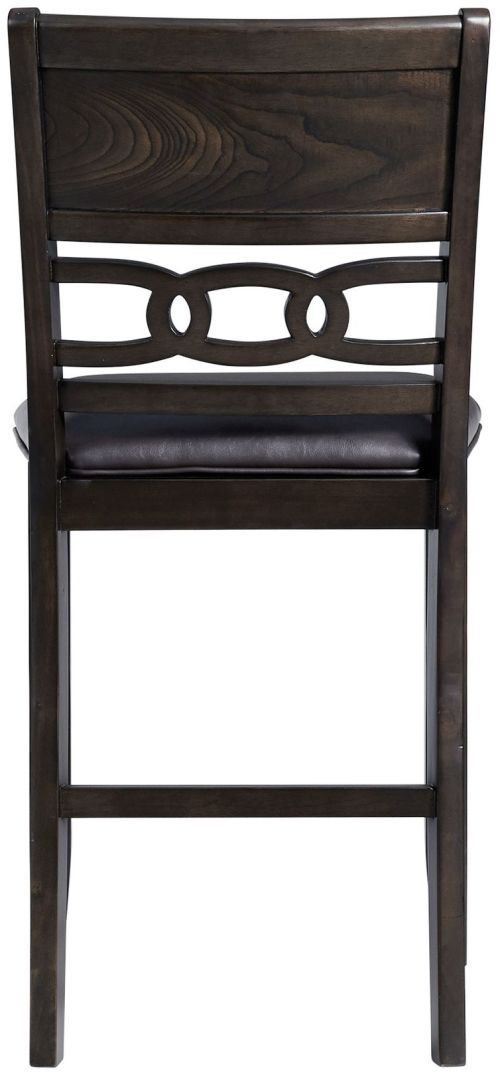 Elements International Amherst 5-Piece Black/Walnut Counter Dining Set-3
