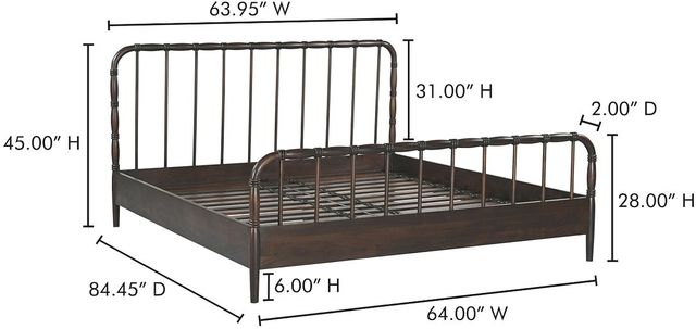 Moe's Home Collection Vivian Dark Brown King Bed-2