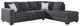 Signature Design by Ashley® Altari 2-Piece Slate Right-Arm Facing Chaise with Full Sofa Sleeper Sectional-1