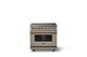 Viking® 5 Series 36" Nantucket Pro Style Induction Range with Brushed Brass Trim-3