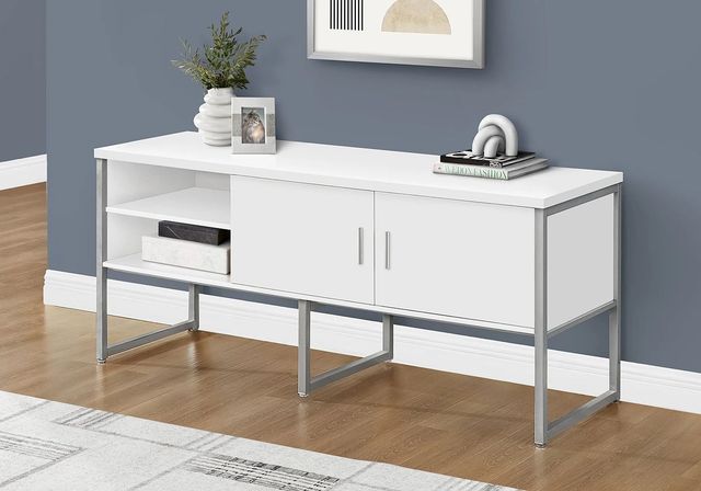 Monarch Specialties Inc. Silver/White 72" Office Credenza-2
