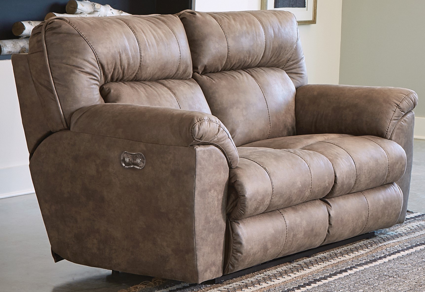 iAmerica Collins Coffee Power Reclining Loveseat | Big Sandy