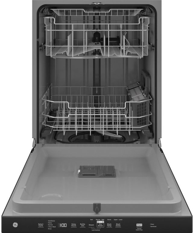 GE® 24" Black Built In Dishwasher-1