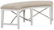 Magnussen Home® Heron Cove Baja Fog/Chalk White Upholstered Curved Bench-0