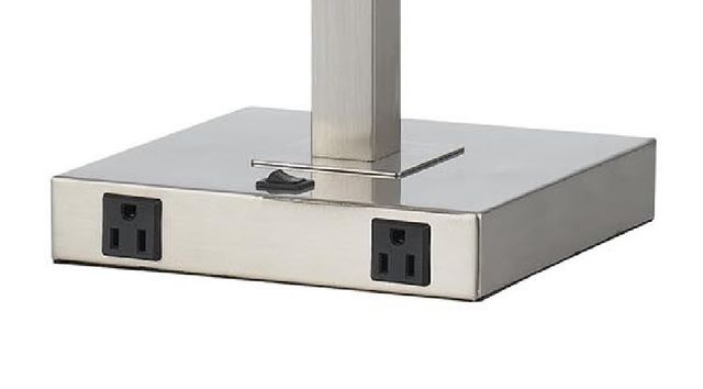 Cal® Lighting & Accessories Brushed Steel Table Lamp-1